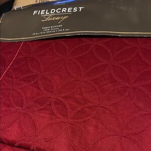 Fieldcrest Luxury Burgundy Table Runner